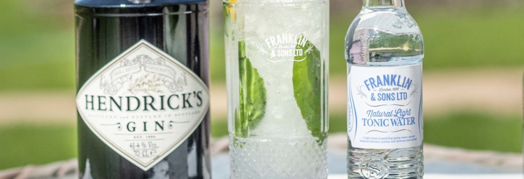 Franklin & Sons Natural Light Tonic Water with Hendricks gin