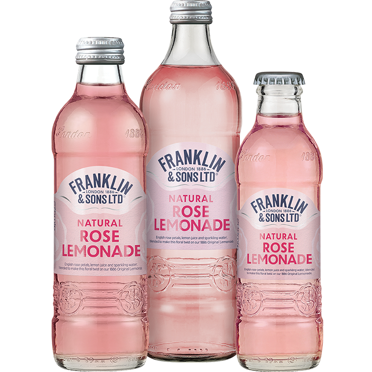 Natural Rose Lemonade in a range of sizes | Franklin & sons