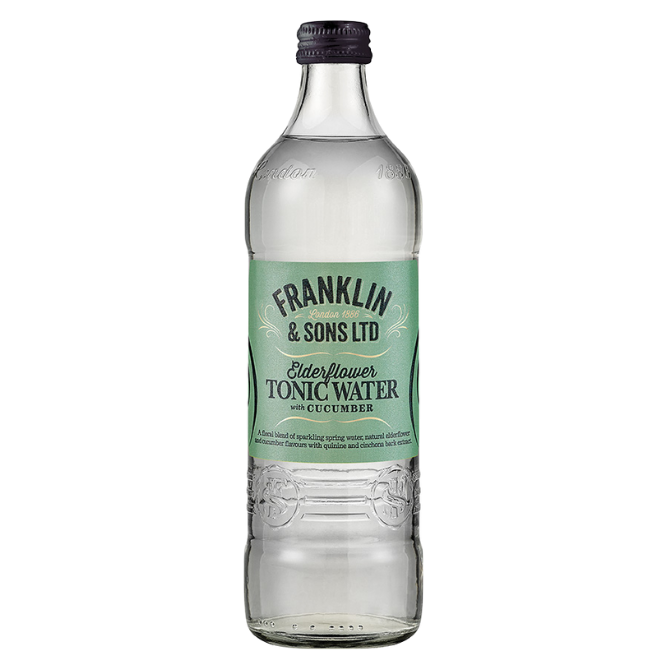 Elderflower tonic water in a 500ml bottle