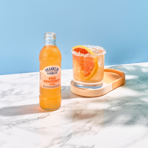 Franklin & Sons pink grapefruit soda in a Paloma cocktail