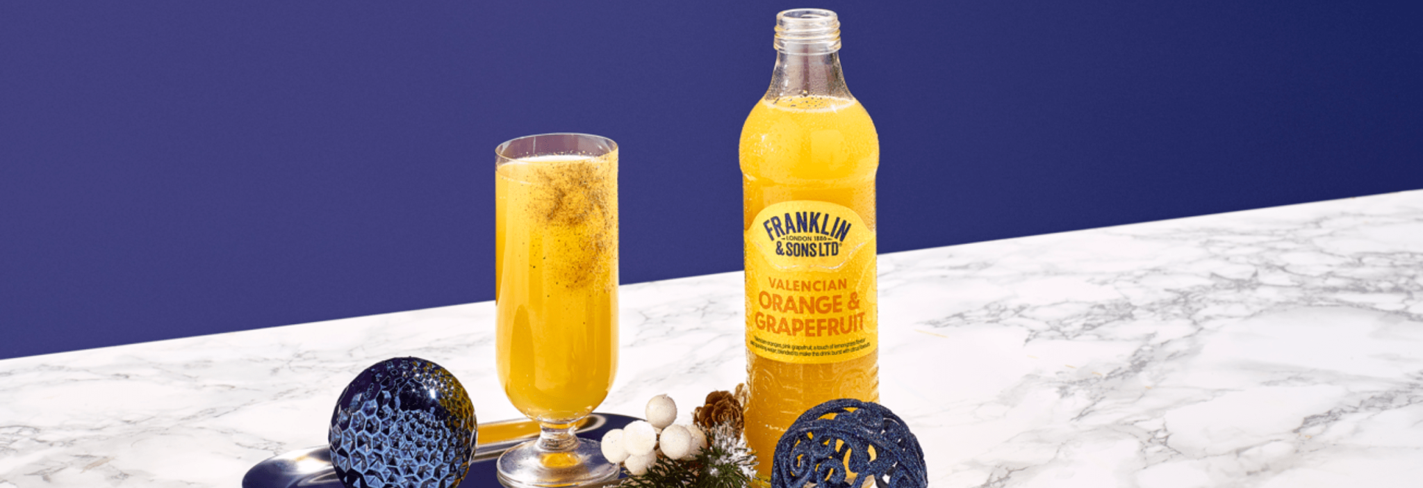 Franklin & Sons | Spiced Bellini Christmas cocktail