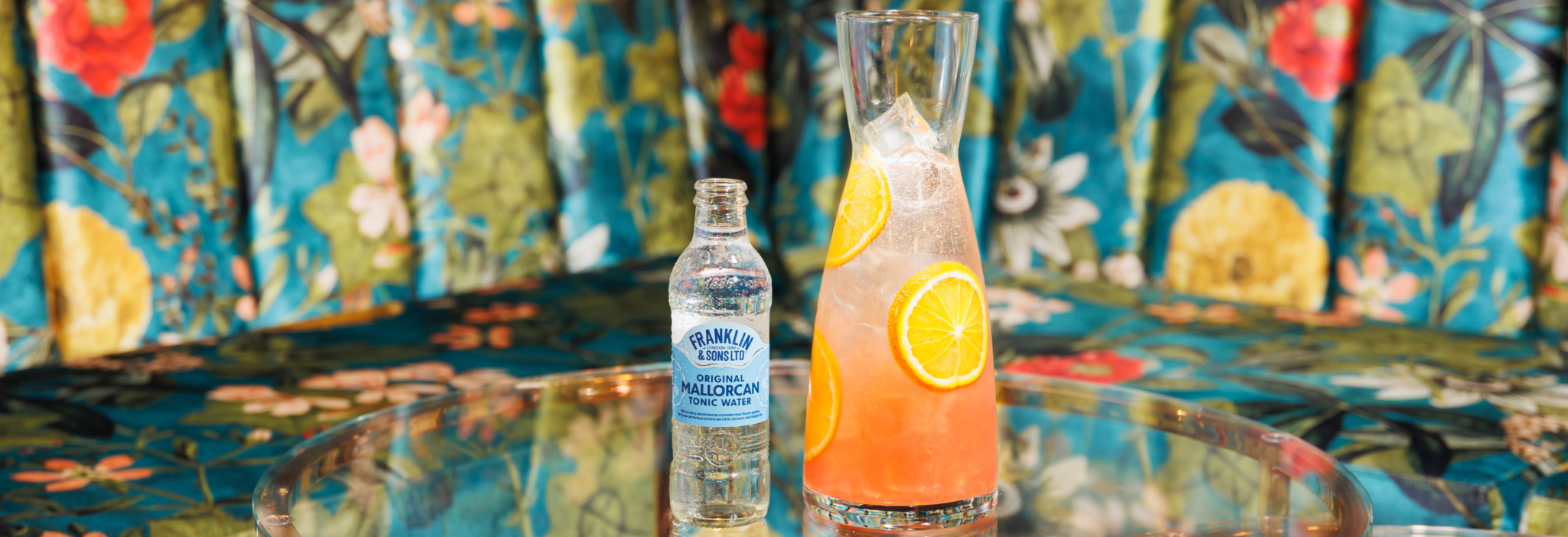 Original Mallorcan Tonic Water next to a jug cocktail | Franklin & Sons