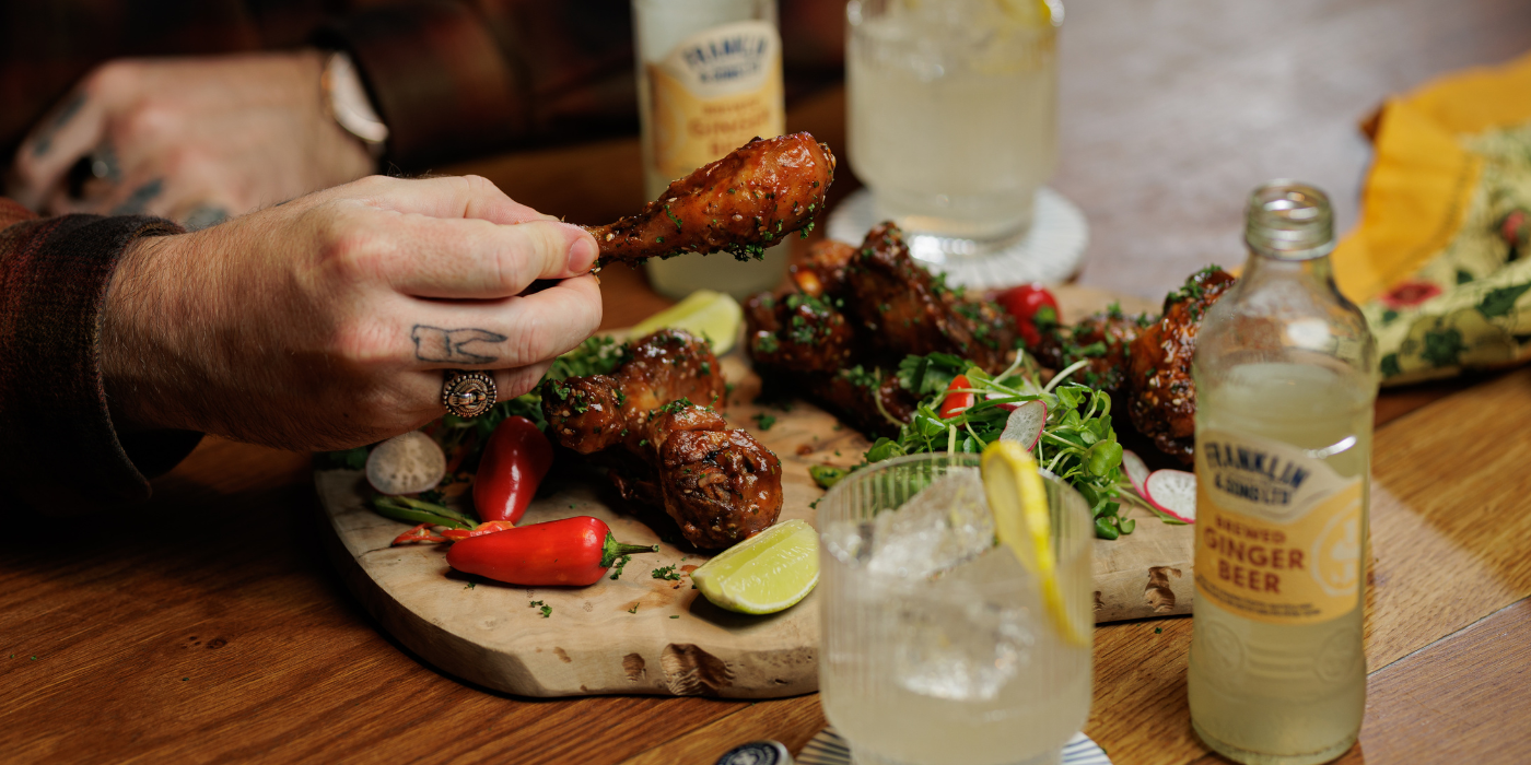 Ginger Beer Chicken & Ribs Recipe Made With Franklin & Sons Brewed Ginger Beer