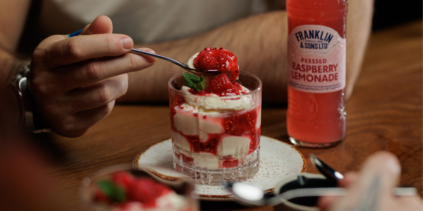 Goat’s Cheese & Raspberry Fool Recipe Made With Franklin & Sons Pressed Raspberry Lemonade